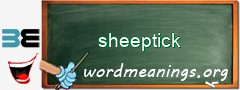 WordMeaning blackboard for sheeptick